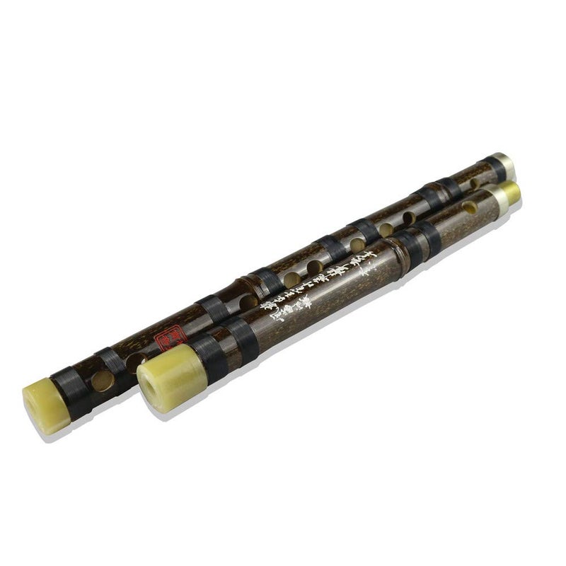 PHYSKOW F Key Dizi Black Bamboo Flute with Free Membrane & Glue & Protector Set Traditional Chinese Instrument (Key of F/Black Bamboo) - Image 4